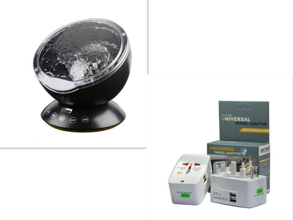 Compact twelve centimeter size projector height and width measurement display