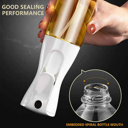 Empty continuous mist oil sprayer bottle close up view