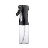 Continuous mist oil sprayer bottle in black with clear body