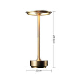 Cordless table lamp in gold color option