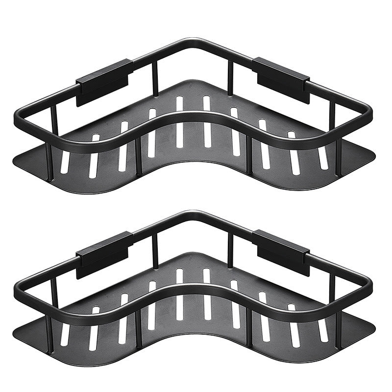 Double angle corner shower shelf no drill design