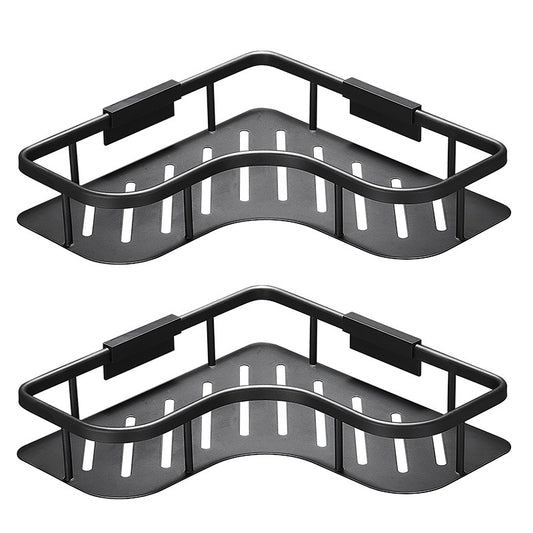 Double angle corner shower shelf no drill design