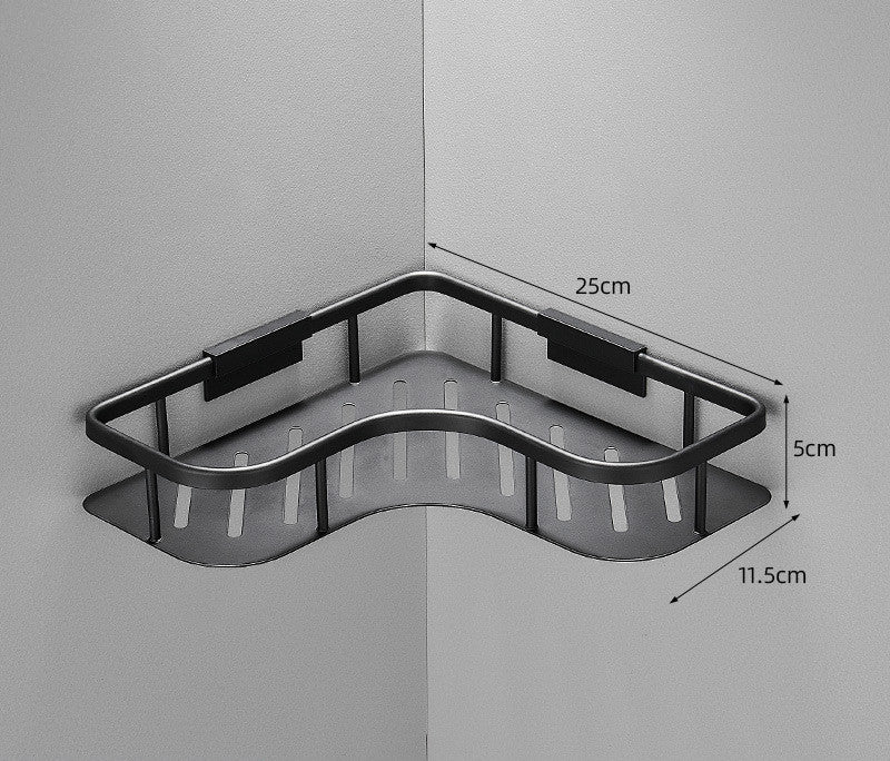 Corner shower shelf no drill installation with dimensions