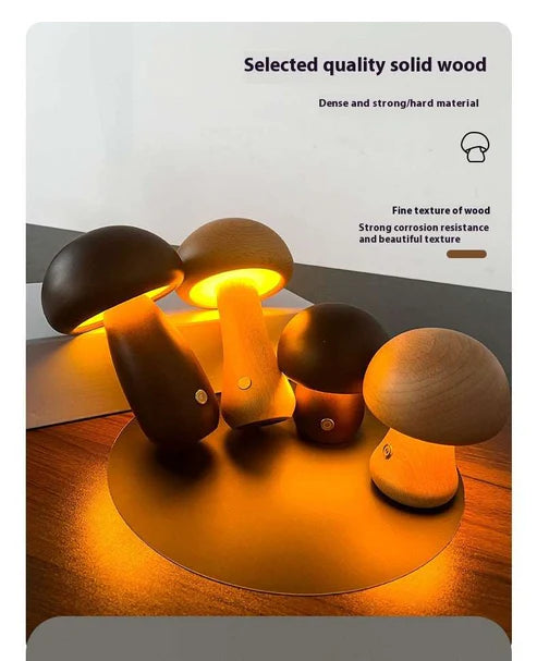 Creative mushroom lamp type B beech color size reference display