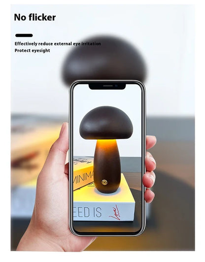 Creative mushroom lamp type C beech color warm glow night display