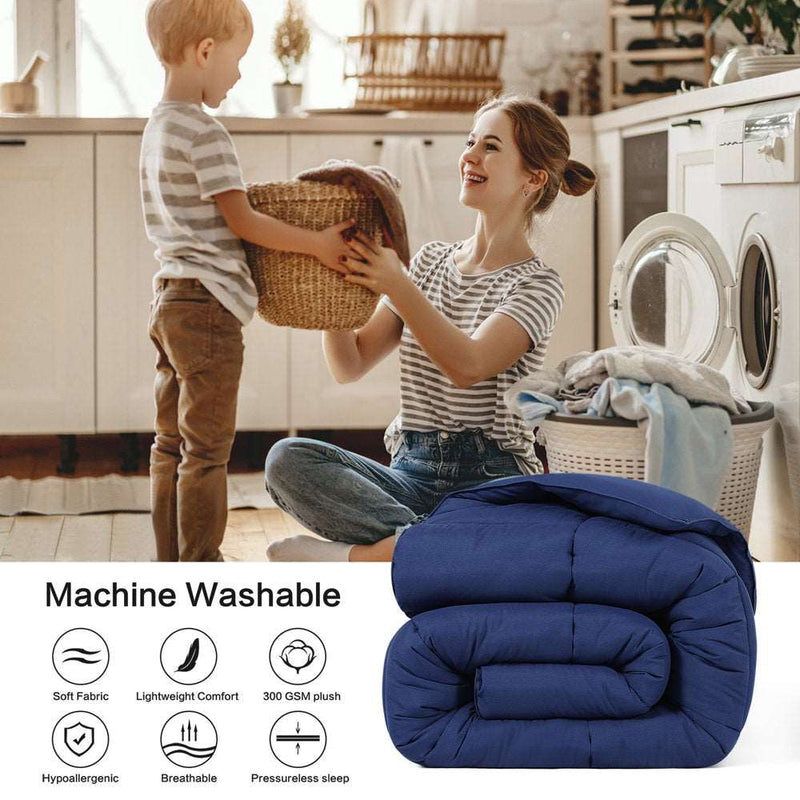 Down Alternative Comforter Navy Blue Splendas