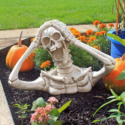 Personality Screaming Skull Statue Pendant Garden Halloween Decoration