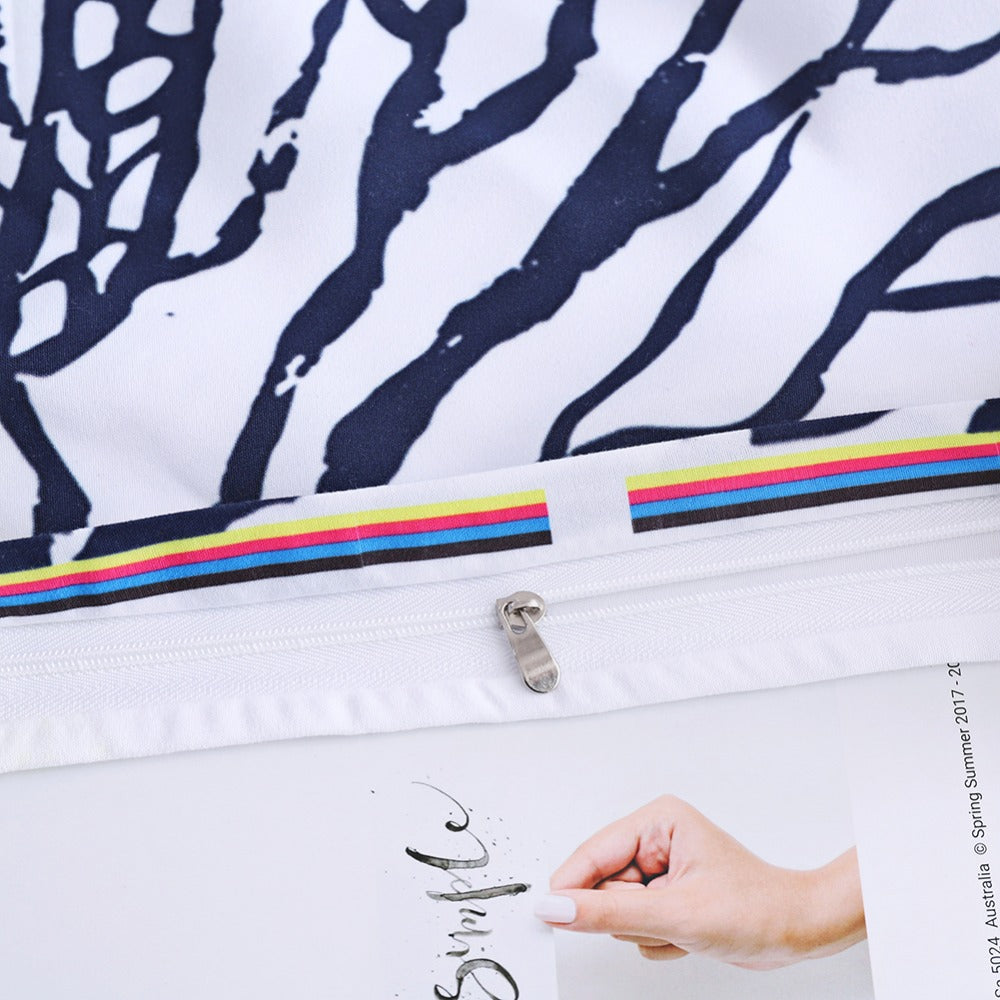 Retro Sea Turtle Bedding Set Coastal Ocean Duvet Cover Set