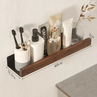 Solid Wood Bathroom Non-perforated Shelves