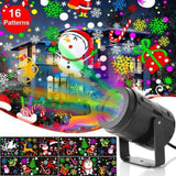 LED Christmas Projector Lights Snowflake Stage Lamp Outdoor Xmas Decor