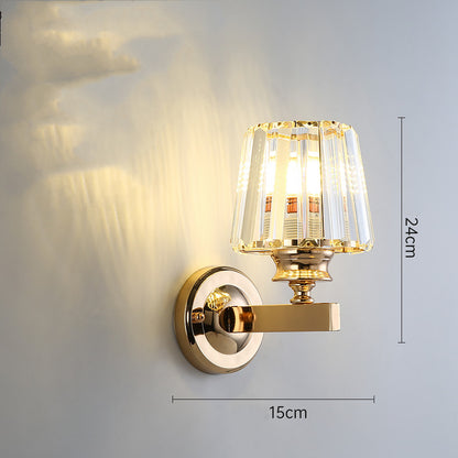 Luxury Crystal Wall lamp Transparent Creative Bedside Lamps