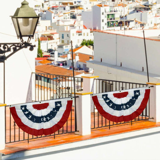 Decoration bunting patriotic flag fan stripes set of 3 product view