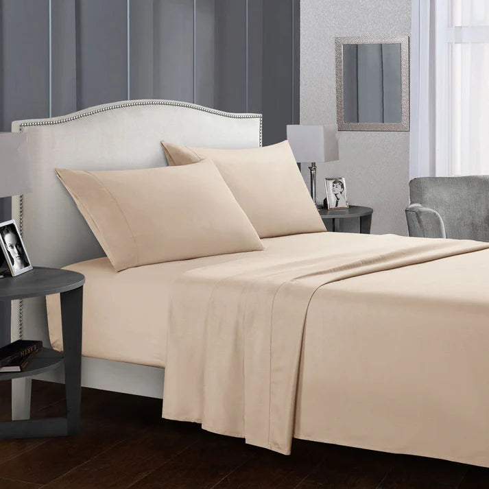 Deep pocket bed sheet set dark blue color option bedroom