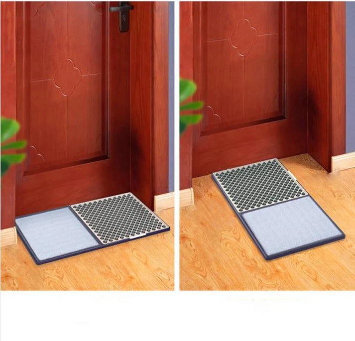 Disinfecting shoe sole cleaning mat non slip base bottom view display