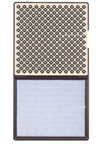 Disinfecting shoe sole cleaning mat top view with tray and microfiber surface