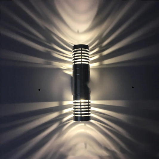 Double head LED wall lamp warm white glow corridor lighting