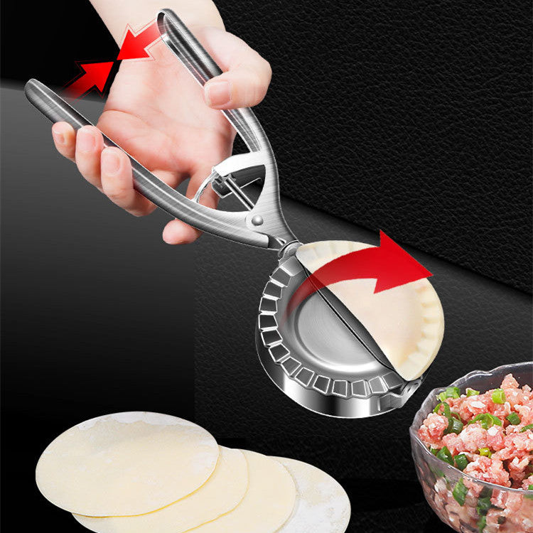 Dumpling maker size comparison held in hand