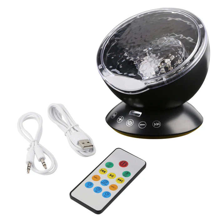 Durable ABS material outer shell on the water lamp device close up