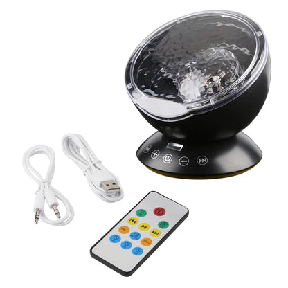 Durable ABS material outer shell on the water lamp device close up