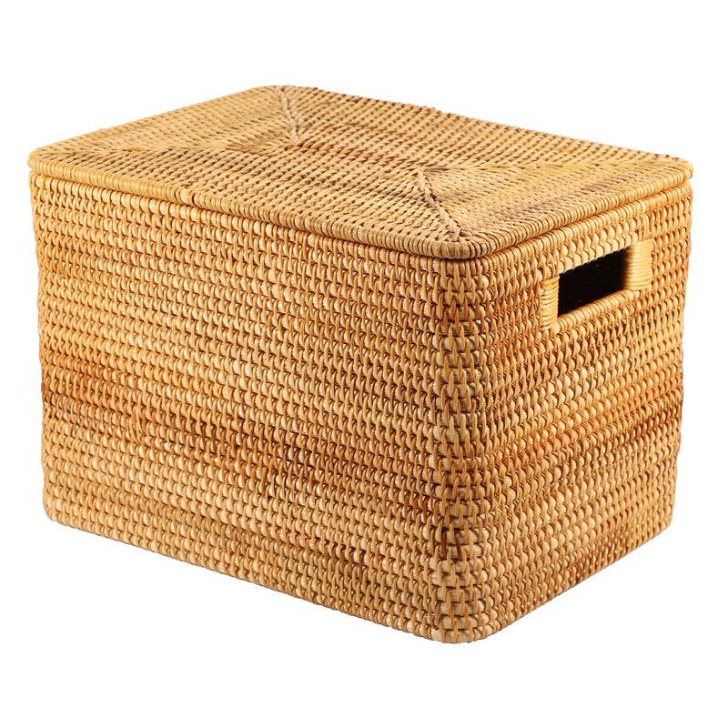 Vietnamese Rattan Storage Baskets Handmade Woven Organizer for Home Décor