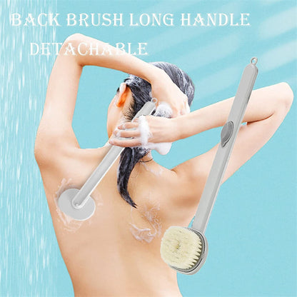 Shower Brush Multifunctional Bath Brush Back Body Bath Shower Sponge Scrubber Handle Massager Bathroom Brush Set