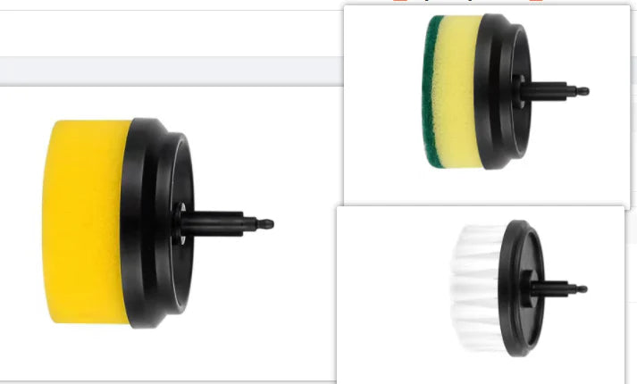 Full set of electric cleaning brush scrubber attachments