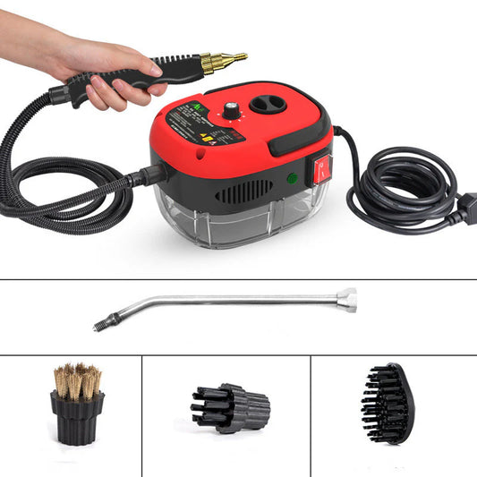900ml electric steam cleaner red with full accessory set