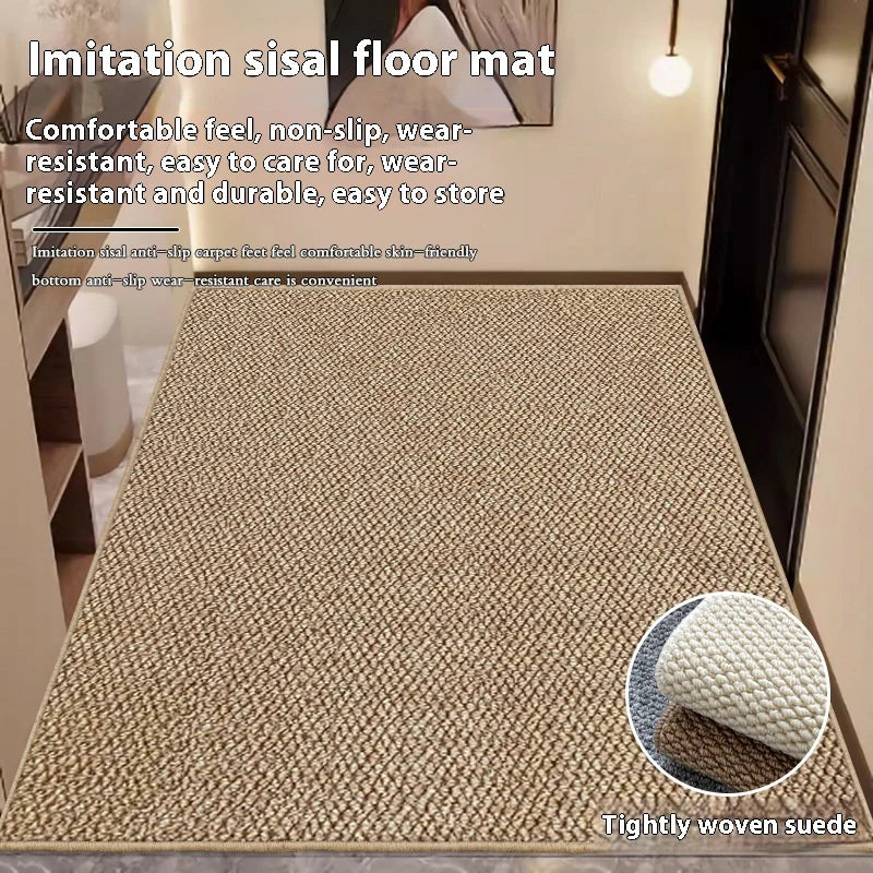Entrance door mat in camel pineapple pattern top view showing texture detail