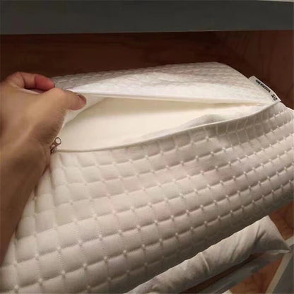 Ergonomic pillow breathable cotton cover detail