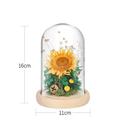Eternal flower lamp glowing warm light