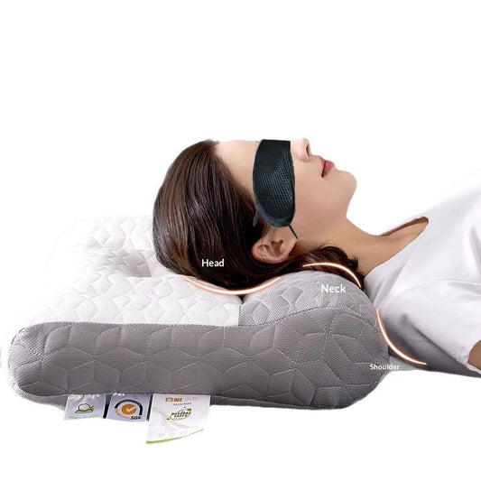 Natural Latex Pillow for Neck Pain – Cervical Spine Support with Heat & Massage