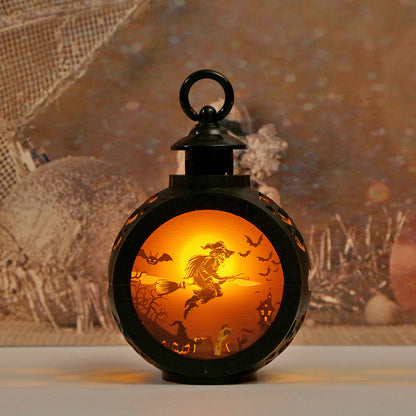 Halloween Round Portable Small Night Lamp Decoration Props