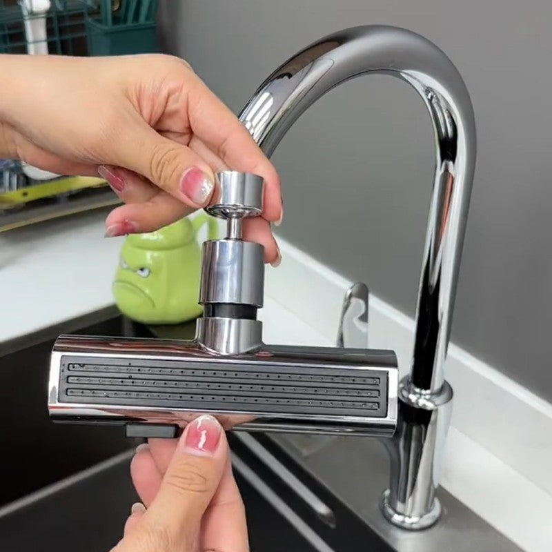 Step by step installation of waterfall kitchen faucet nozzle