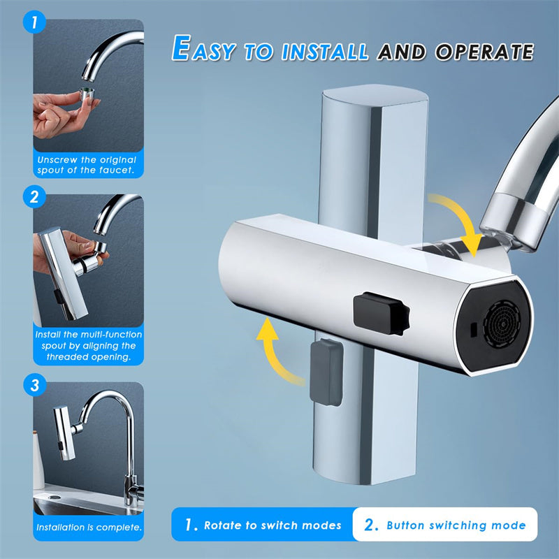 Rotating bubbler nozzle showing spray mode water flow