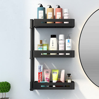 Scandinavian Bathroom Non-perforated Rotating Shelves