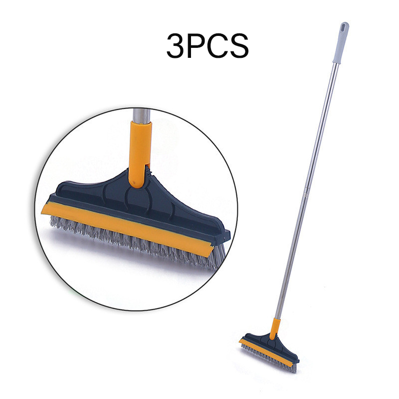 Three piece floor gap cleaning brush set