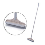 Khaki floor gap cleaning brush with rubber wiper head
