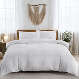 Floral duvet cover hidden zipper and corner ties detail