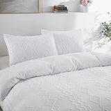 Floral diamond wave duvet cover khaki color option