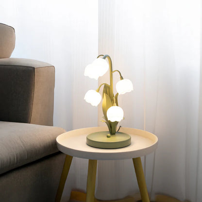 French style flower atmosphere lamp green in bedroom lifestyle setting