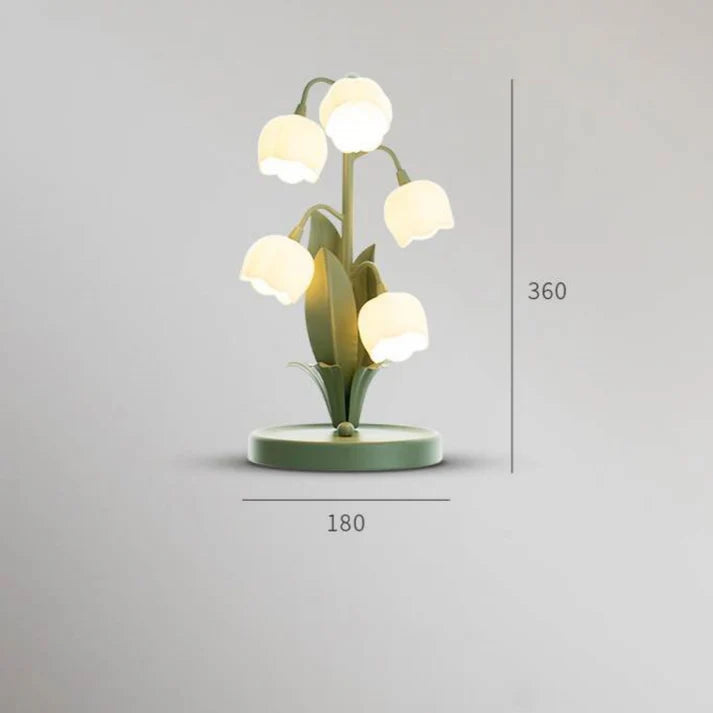 French style flower atmosphere lamp white PC lampshade close up detail