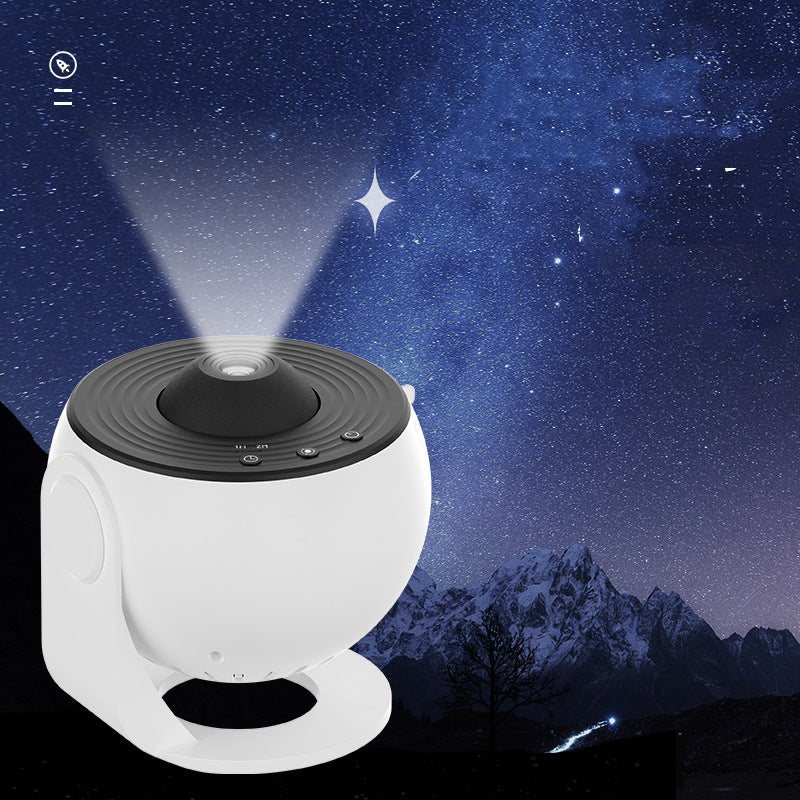 Galaxy projector night light blue starry display on ceiling