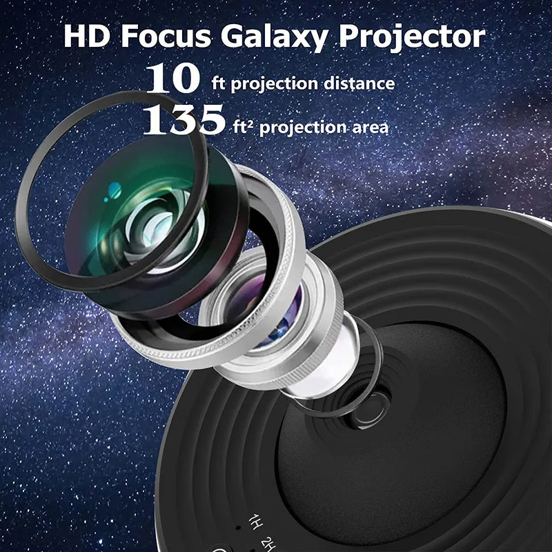 Hand adjusting galaxy projector night light controls