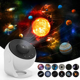 White galaxy projector night light with starry display