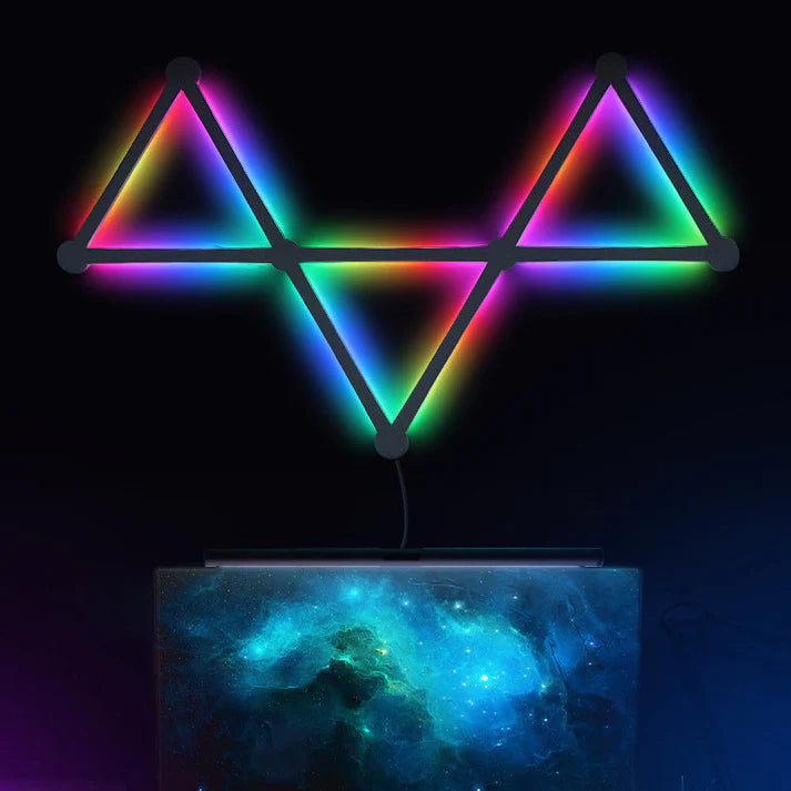 Wave shaped design using graffiti splicing lamp strips
