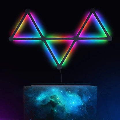 Wave shaped design using graffiti splicing lamp strips
