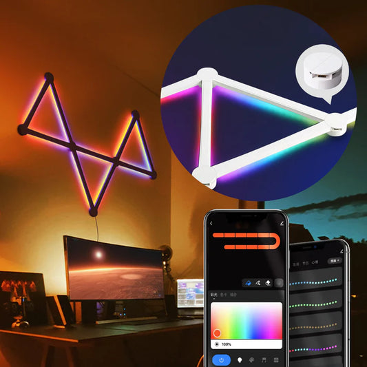 Colorful zigzag pattern from graffiti splicing wall lamp
