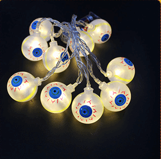 Halloween lights with eerie eye decoration design