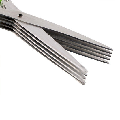 Multi layer herb cutting scissors cutting salad herbs kitchen display