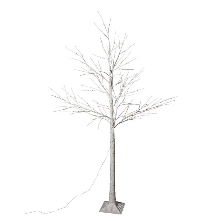 Bare branch detail of LED birch tree light design
